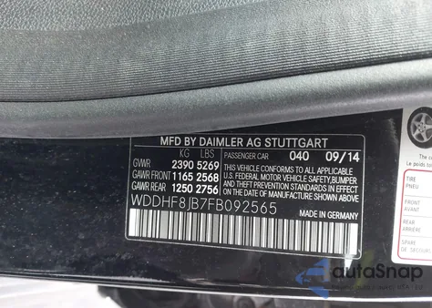 2015 Mercedes-Benz E 350 4Matic z USA, uszkodzony, nr VIN WDDHF8JB7FB092565